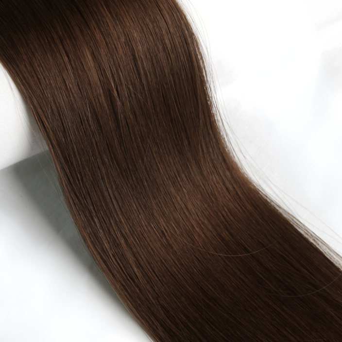3 dark brown weft