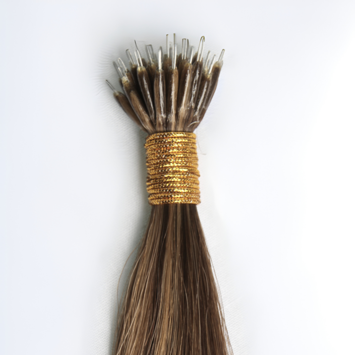 dark brown and dark blonde nano tips