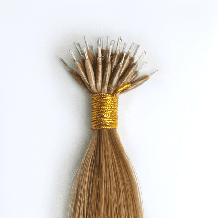 caramel highlights and light ash brown nano tips