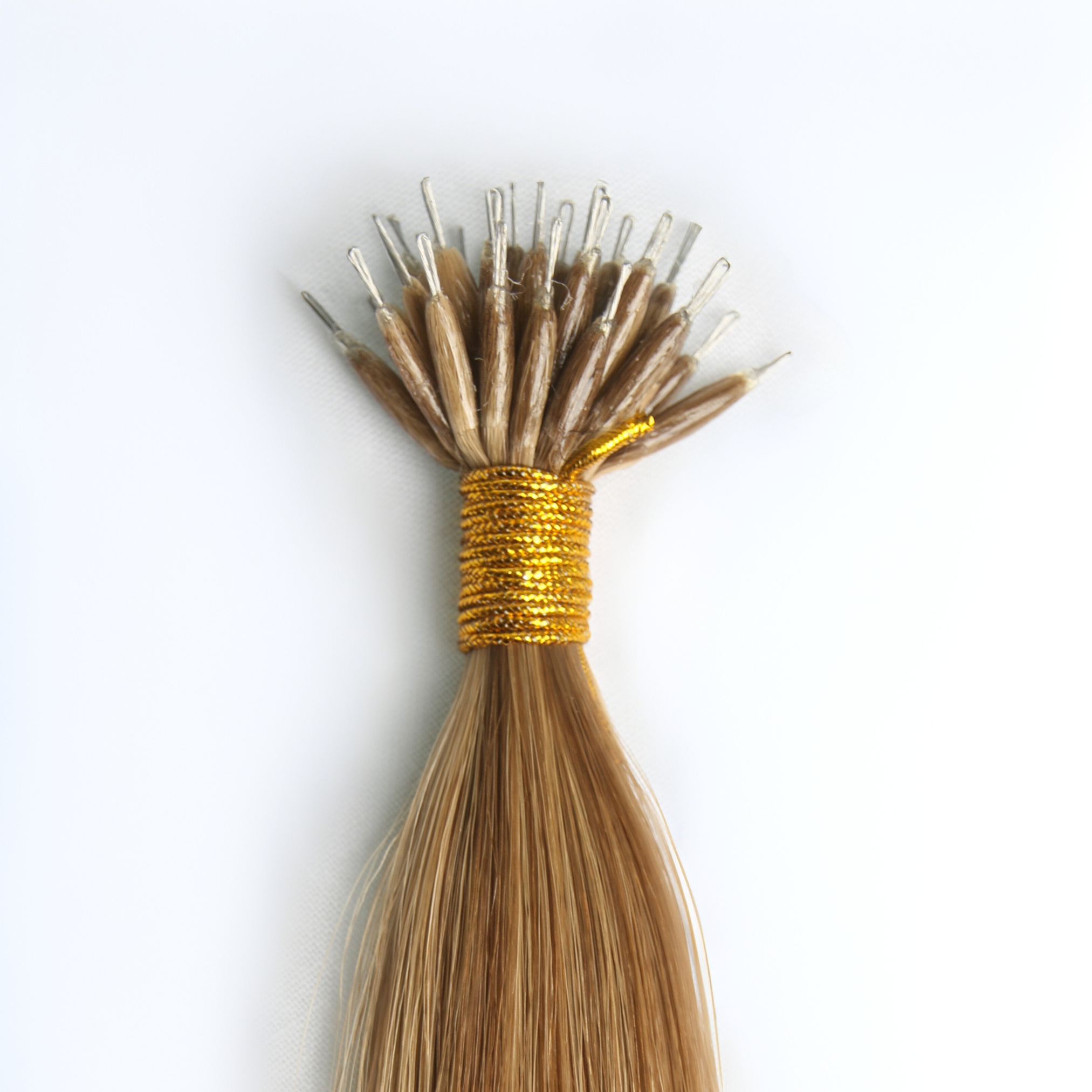 caramel highlights and light ash brown nano tips