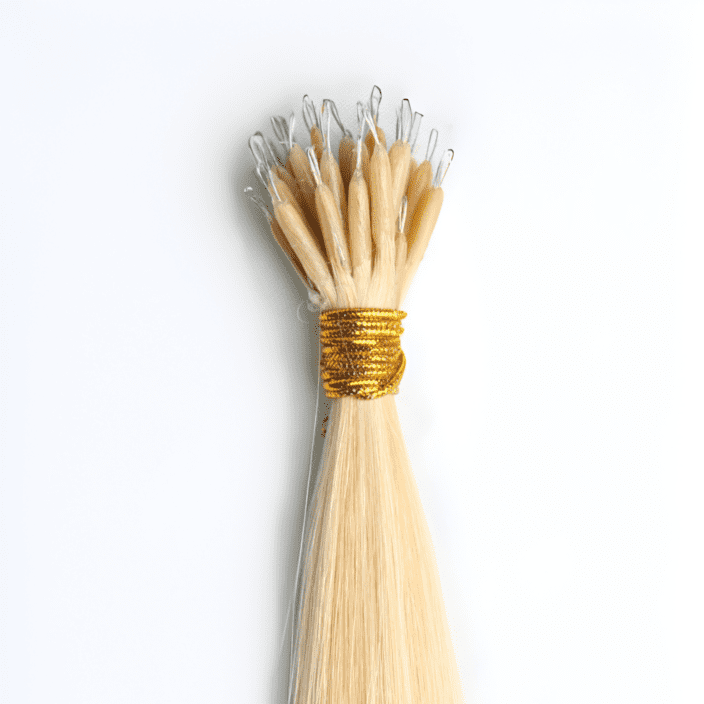 lightest blonde and golden blonde nano tips