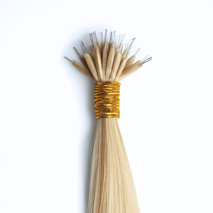 lightest blonde and dark ash blonde nano tips