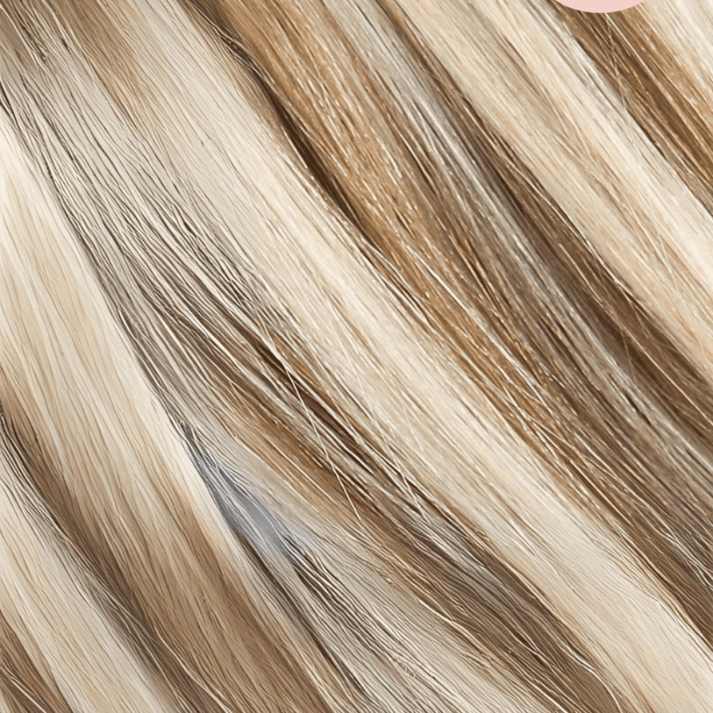 #RCHOC-ICE Rooted Ice Blonde and Medium Brown 20" Remy Nano Tips
