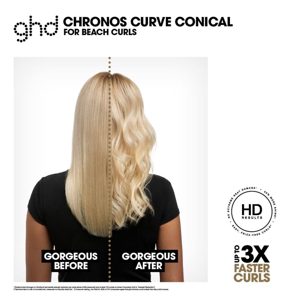 GHD Chronos Curve Conical Wand (28-23mm Barrel) for Beach Curls - Image 3