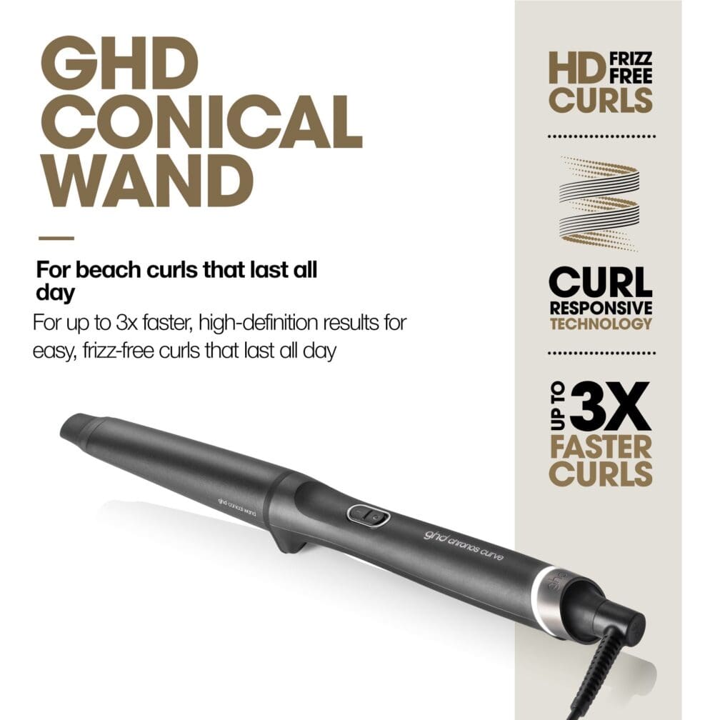 GHD Chronos Curve Conical Wand (28-23mm Barrel) for Beach Curls - Image 2