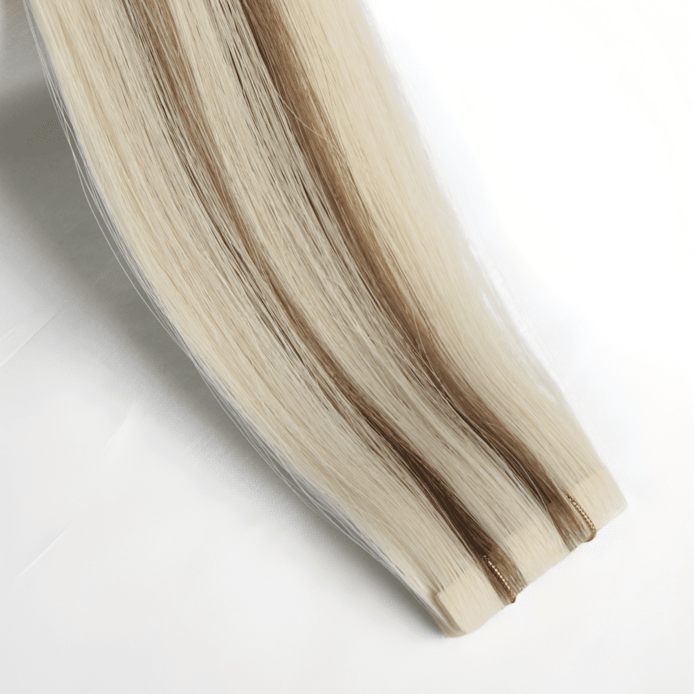 Choc Ice - Ice Blonde with Lowlights Invisible Tapes | Remy Hair ...