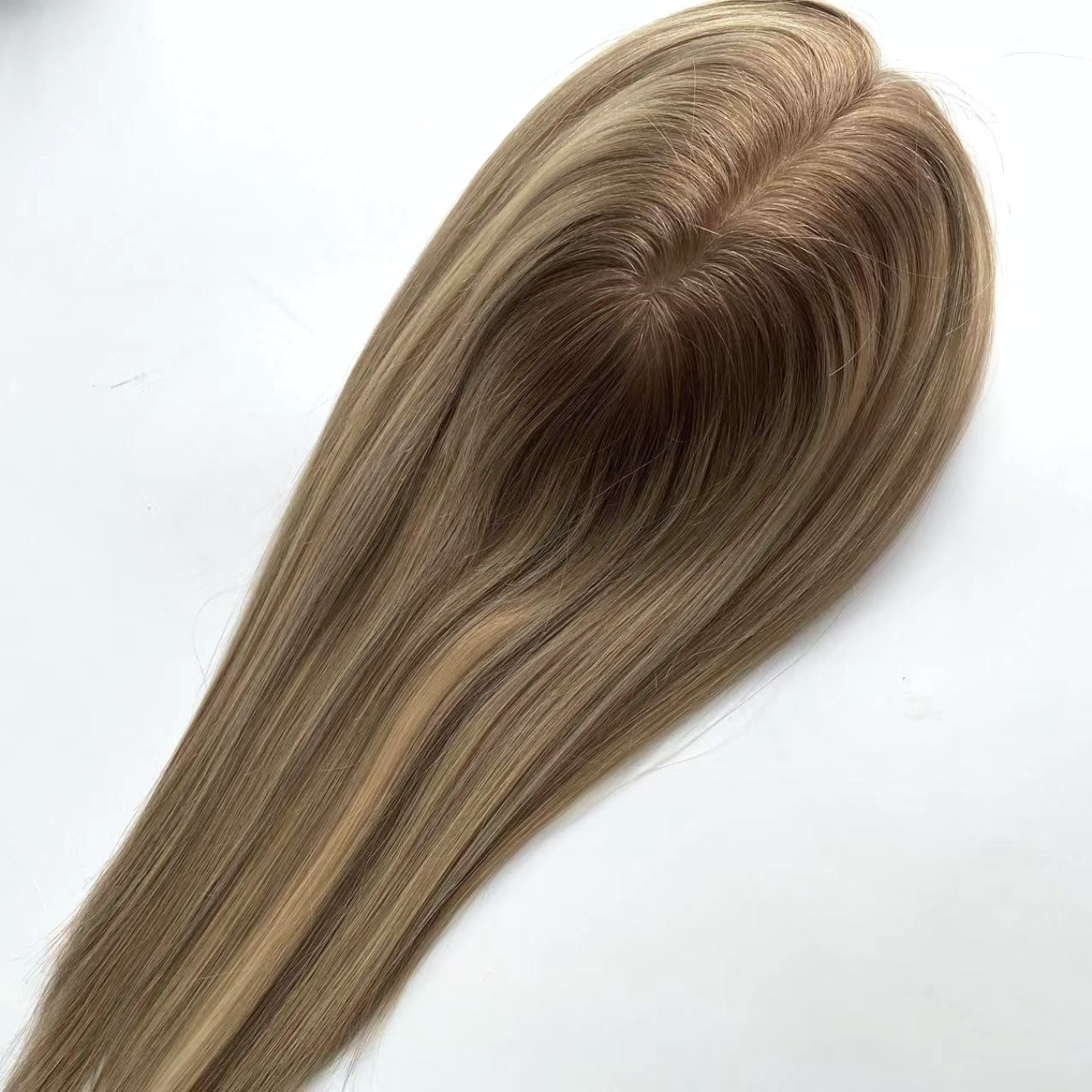 Rooted Ash Blonde DM Remy Hair Topper